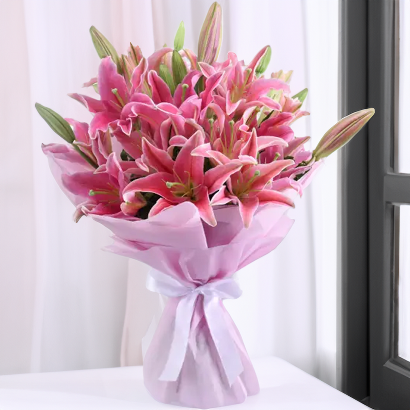 Pink Lilies Bouquet