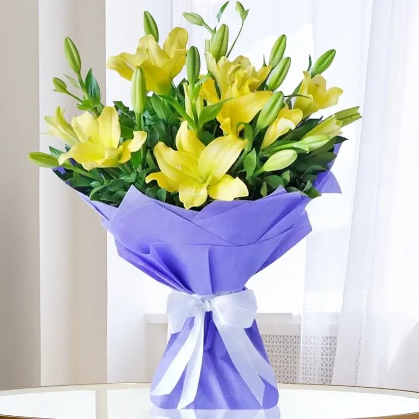 Yellow Lilies Bouquet