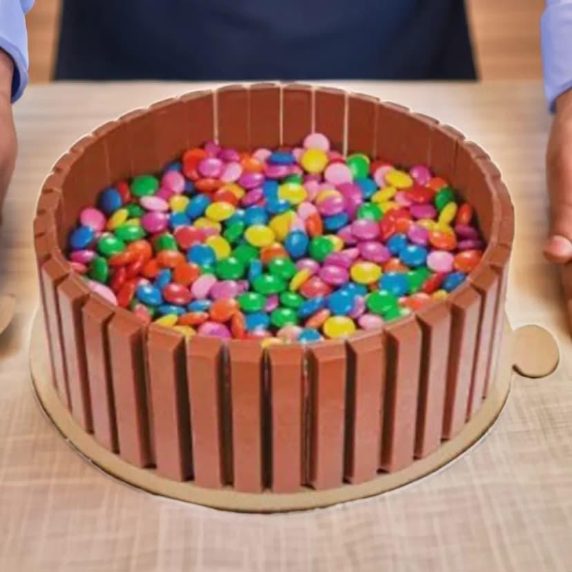 Kitkat Gems Cake