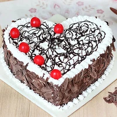 Heart Shape Black Forest Cake