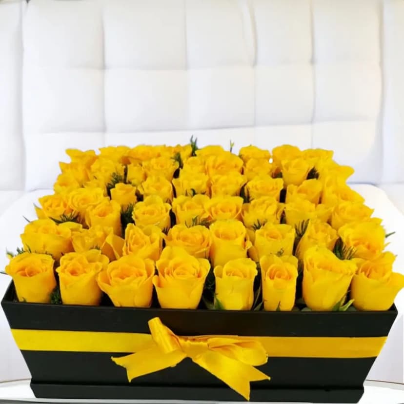 Radiant Yellow Roses Box