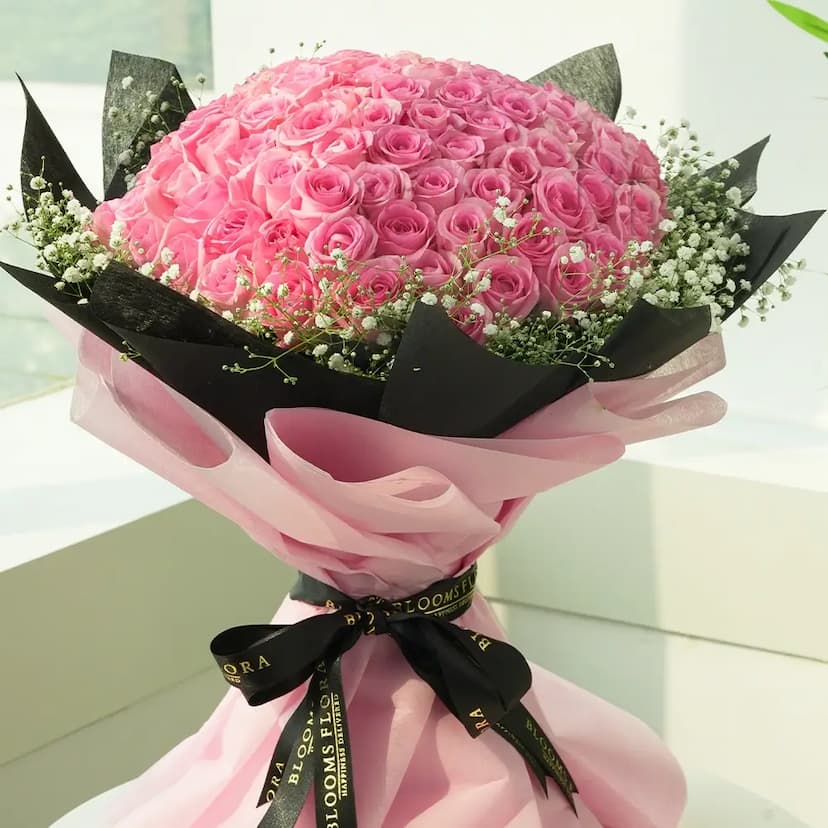 100 Pink Roses