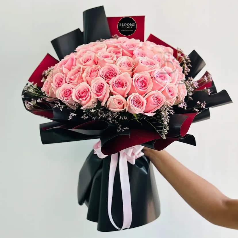 40 Pink Roses Bouquet