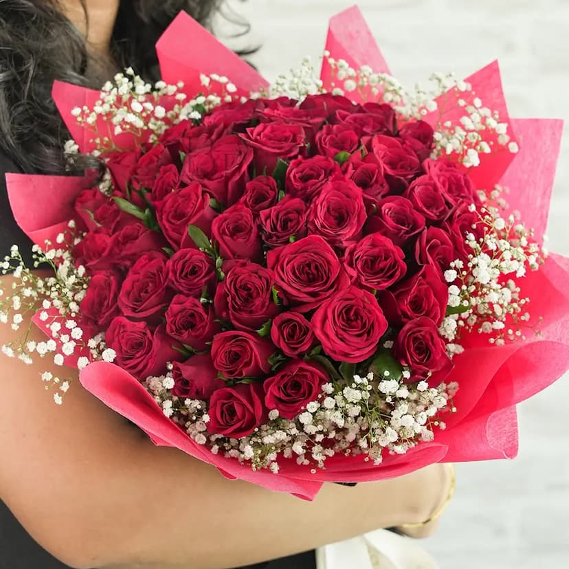 51 Red Roses Bouquet