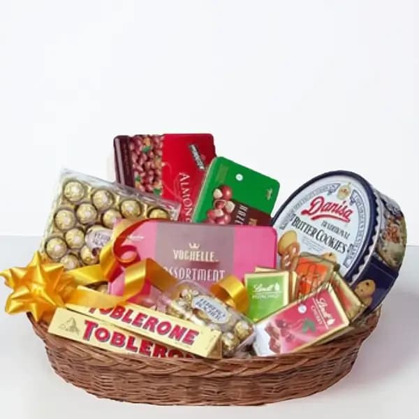 Basket of All Imported Chocolates