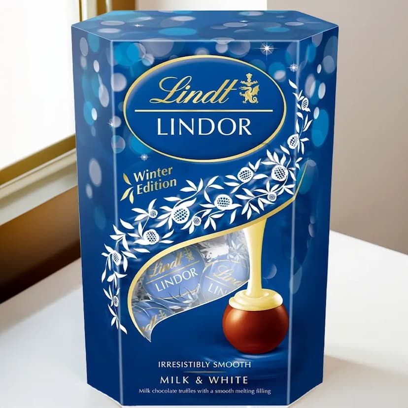 Lindt Lindor Winter Edition Milk & White Cornet