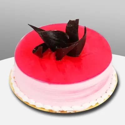 Eggless Strawberry Cake