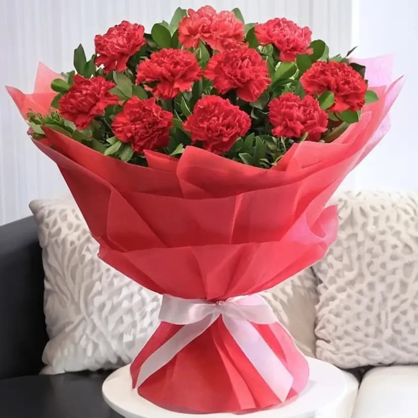 Red Carnations Bouquet