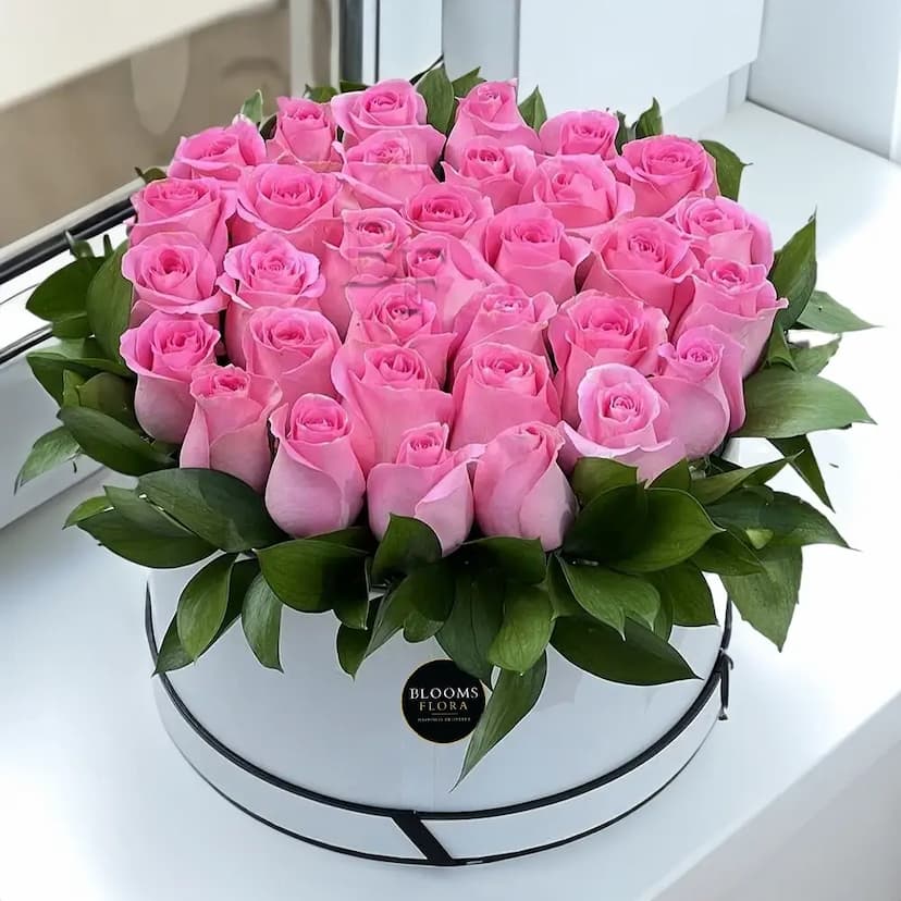 Pink Roses in a Box