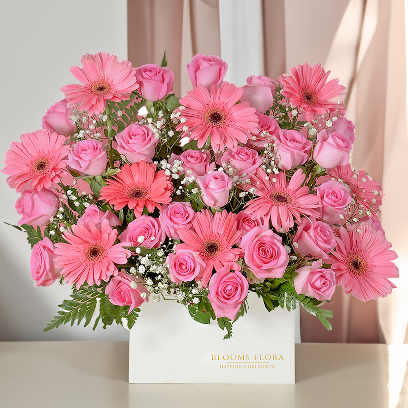 Gerberas and Roses in Box