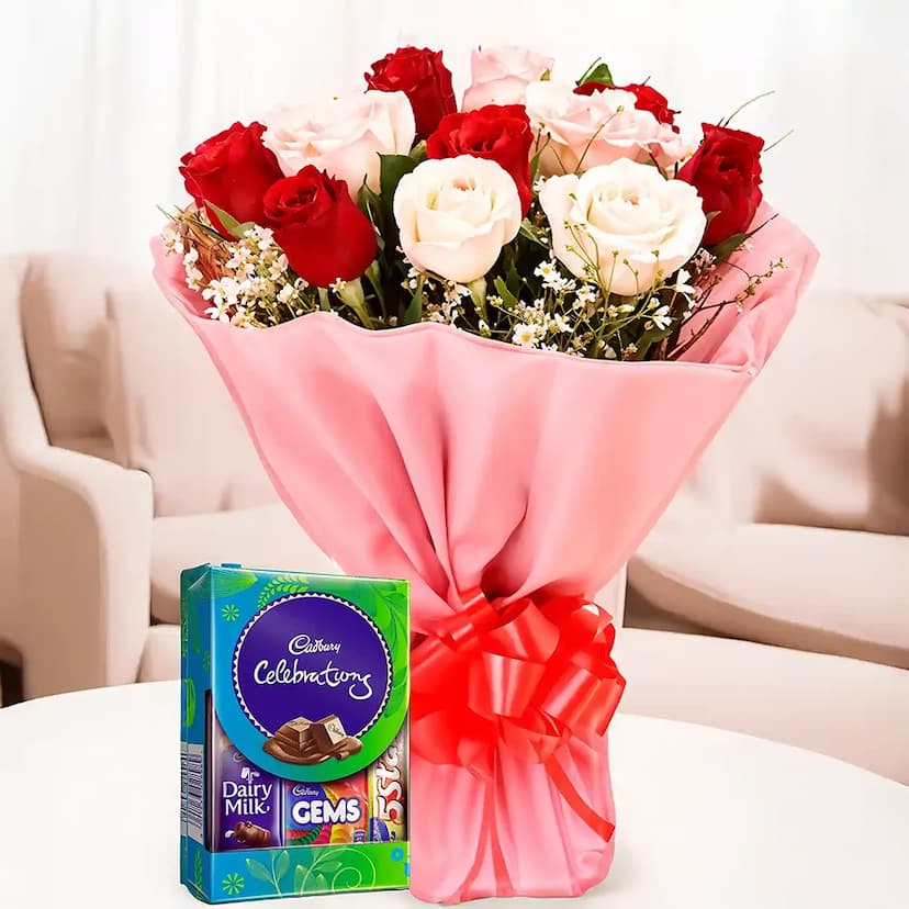 Bouquet Of Flowers & Chocolates