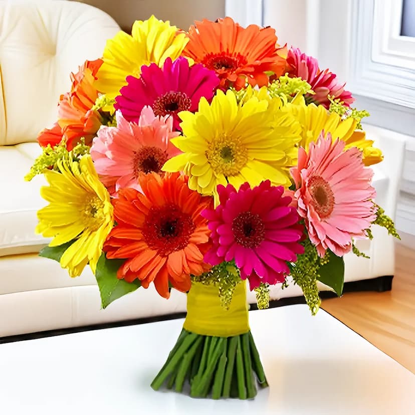 mix color gerberas bouquet